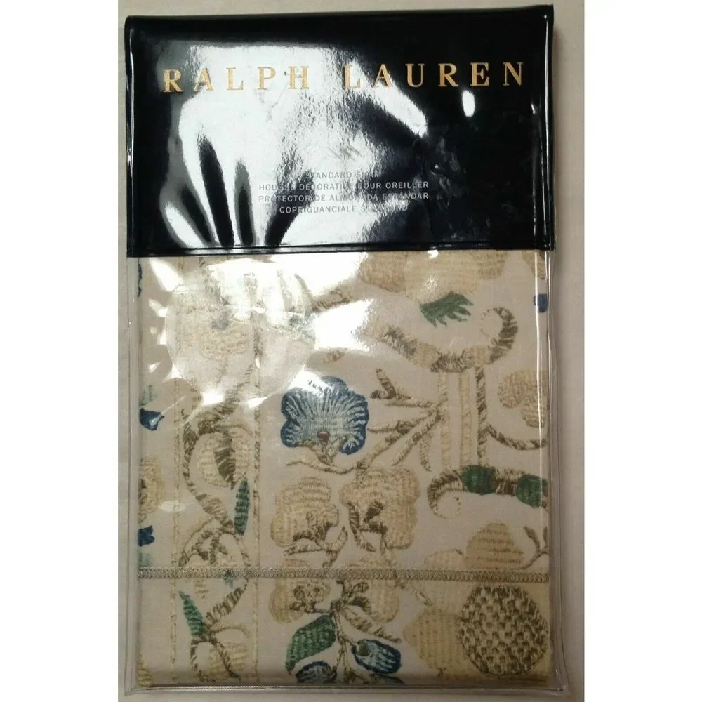 Ralph Lauren Cassandra Standard Pillow Sham Cream Retail $130